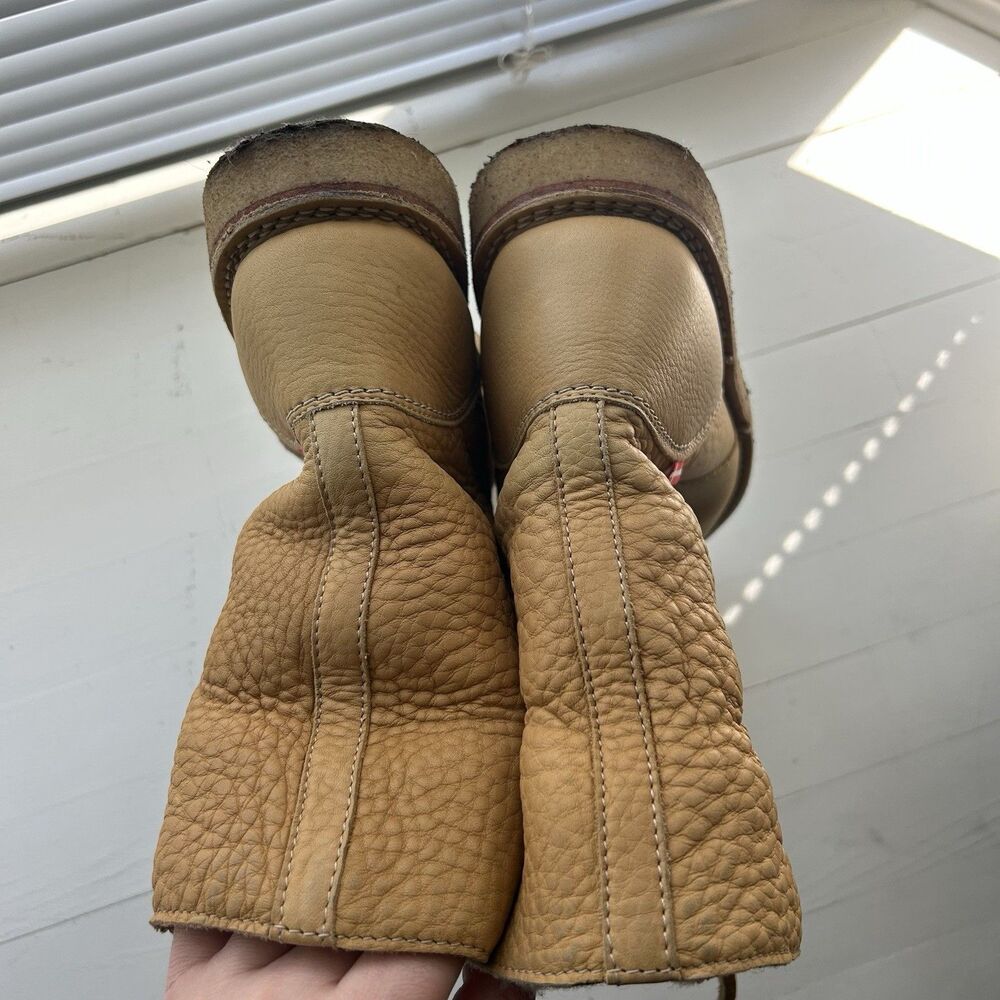 Duckfeet Arhus Shearling Pebbled Leather Boots In Honey Women’s Size EU 40 US 9 - Picture 9 of 13